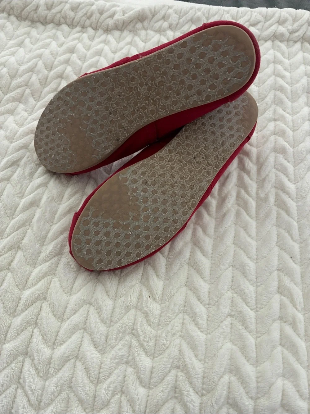 Toms Slip-On Canvas Shoes in Crimson Red